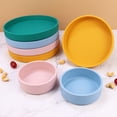 thumbnail image 3 of Mdesiwst 1 Set Baby Feeding Tray Versatile Silicone Children Tableware Set Heat-resistant Round Pan Bowl for Home, 3 of 8