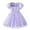 Purple, variant on REDARER Girls' Tulle Party Dress with Lace Trim & Puff Sleeves, Stylish Casual Everyday Kids Outfit,4-5Y