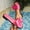 Pink, variant on PiGOGI Women's Oversized Bow Slide Sandals Flat Non-Slip Comfortable Patent Leather Summer Slippers White 9.5