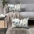 thumbnail image 6 of Brown Cream Grey Teal Floral Pillow Covers Watercolor Flower Couch Pillow Cases Rustic Abstract Modern Throw Pillows Set of 2 Farmhouse Home Decor for Room Bedroom Bed Cushion Outdoor 12x20'''', 6 of 6