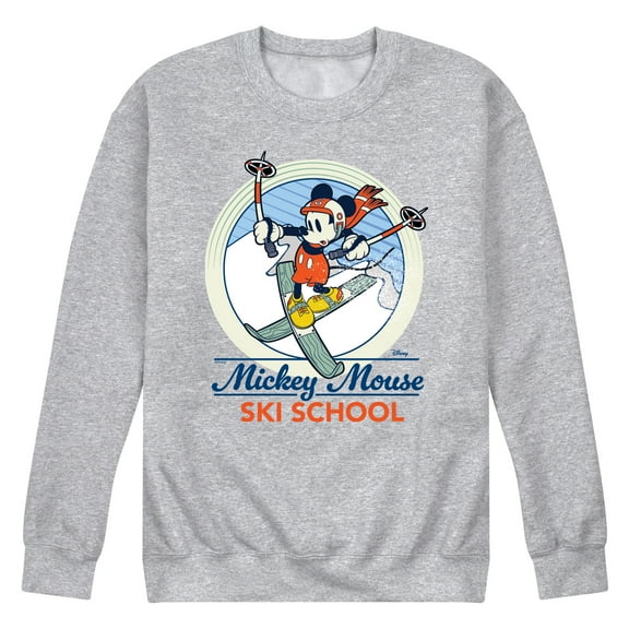 Disney - Mickey Mouse Ski School - Men's Crew Fleece Sweatshirt Sweatshirt