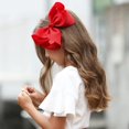 thumbnail image 3 of GIXUSIL 6 Pieces Boutique Grosgrain Ribbon Pinwheel (6inch ×2, 4inch ×2, 3inch ×2) Hair Bows Alligator Clips For Babies Toddlers Teens，Red, 3 of 7
