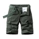 thumbnail image 1 of pstuiky Pantalones cortos de gimnasio, Pantalones cortos cargo de talla grande para hombre, con múltiples bolsillos, holgados, para playa y verano Pantalones cortos de golf, 1 of 3