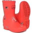 thumbnail image 3 of Joules JNR Roll Up Kid's Dog Print Wellington Boots In Red Size 10, 3 of 6