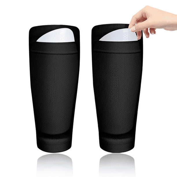Calcetines protectores de piernas con placa de fútbol, protectores de espinillas para adultos y jóvenes, calcetines deflectores de piernas para niños