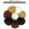 thumbnail image 2 of Dalrosia 16PCS Faux Fur Pom Pom Balls with Elastic Loop Fluffy Faux Fox Fur Pom Pom for Hats Beanie Shoes Scarves Gloves Bags Accessories, 2 of 5