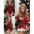thumbnail image 3 of Arshiner Girls Long Sleeve Stretchy Dress A line Twirly Skater School Party Dress, 3 of 6