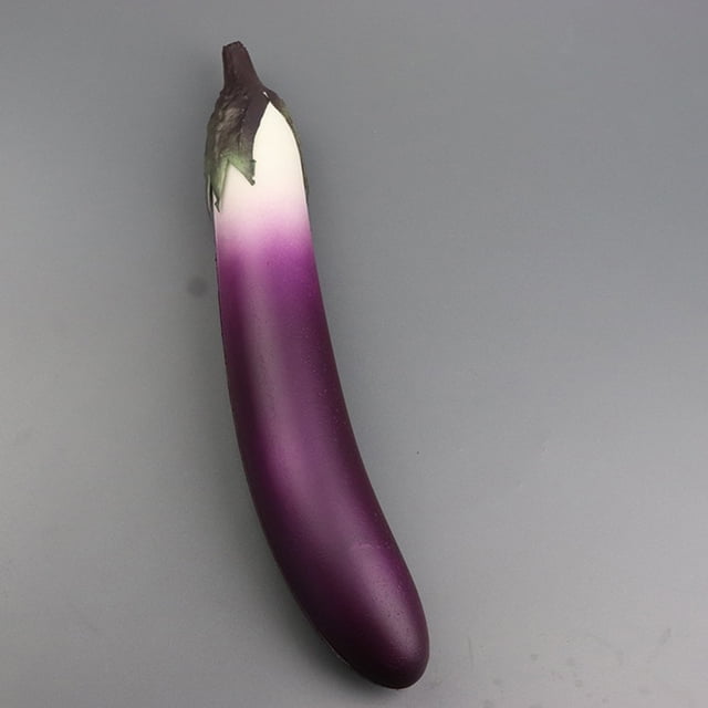 JINGT Realistic Simulation Vegetables Ornament Soft Rtificial Fake Aubergine Cucumber Ornament For Restaurant Decor Vegetables Photo P Eggplant