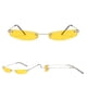 thumbnail image 3 of Gafas de sol retro de plástico con lentes transparentes pequeñas para hombre y mujer, para exteriores Amarillo, 3 of 8