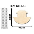 thumbnail image 2 of Unfinished Wood Noah's Ark Shape - Craft - up to 46" DIY 12" / 3/4", 2 of 3