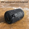thumbnail image 5 of Altavoz Bluetooth inalámbrico, altavoz portátil IP67 impermeable y a prueba de polvo con luces, sonido estéreo fuerte de 15 W, batería de 2500 mAh, tiempo de reproducción durante todo el día, empareja, 5 of 5