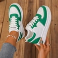 thumbnail image 4 of Women's Platform Lace Up Casual Shoes Fashion Color Blocking Slip On Sneakers Breathable Non Slip Running Shoes, 4 of 6