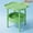 Green, variant on Side Table with 2-Tier Flower Shape, Small End Table with Shelf Green for Patio Bedroom