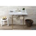 thumbnail image 4 of Kingston Brass LMS3622M87 Habsburg 36" Carrara Marble Console Sink with Brass Legs (8-Inch, 3-Hole), Carrara Marble White/Brushed Brass, 4 of 8