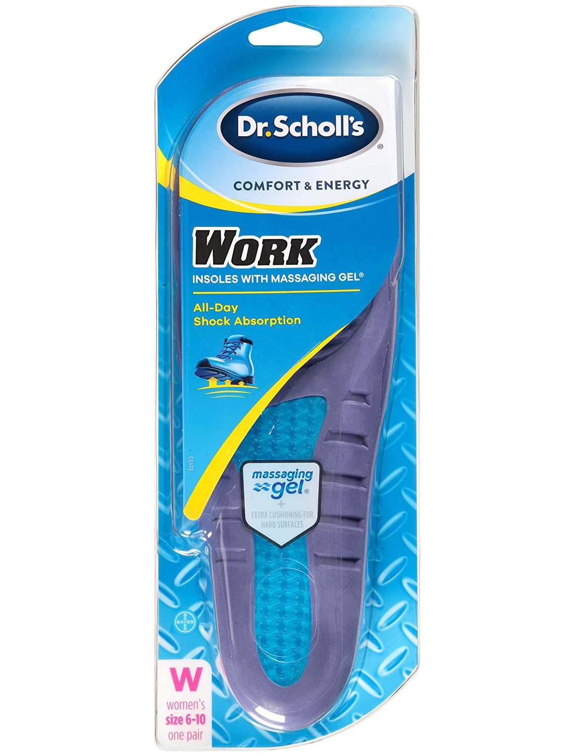 Dr Scholls Comfort and Energy Work Insoles for Women Size 6-10 1 pair Ea 