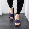 thumbnail image 4 of Mens Non-Slip EVA Slide Slippers Quick Dry Bathroom Shower Pool Sandals Indoor Outdoor Lightweight Arch Support Dark Blue (US 7.5-10.5),Size 7.5, 4 of 7