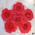 thumbnail image 2 of Efavormart 6 Pack 8” 3D Craft Rose Red Real Feel Foam Rose For Wall Backdrop Centerpieces Arrangements Party Home Decoration, 2 of 11
