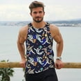 thumbnail image 6 of Fotbe Astronauts in sport Pattern Men's Quick Dry Workout Tank Top Gym Muscle Tee Fitness Bodybuilding Sleeveless T Shirt Breathable Workout Shirt-, 6 of 9