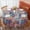 Pioneer Flower Floral, variant on Pioneer Flower Floral Print Pattern Round Tablecloth 70"x70", Wrinkle Resistant Wipeable Table Cover for Kitchen Dining Room Picnic Patio and Party