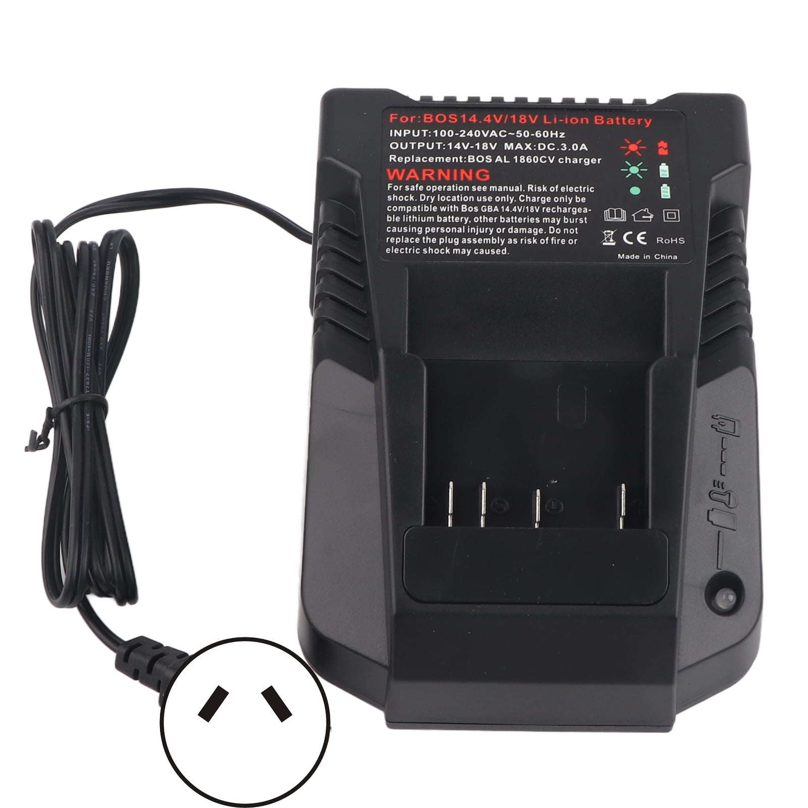 Lithium Battery Charger 14V 18V Smart Batteries Maintainer for Bosch BC660 BC1880 AC 100 240VAU Plug Sharkdo Walmart