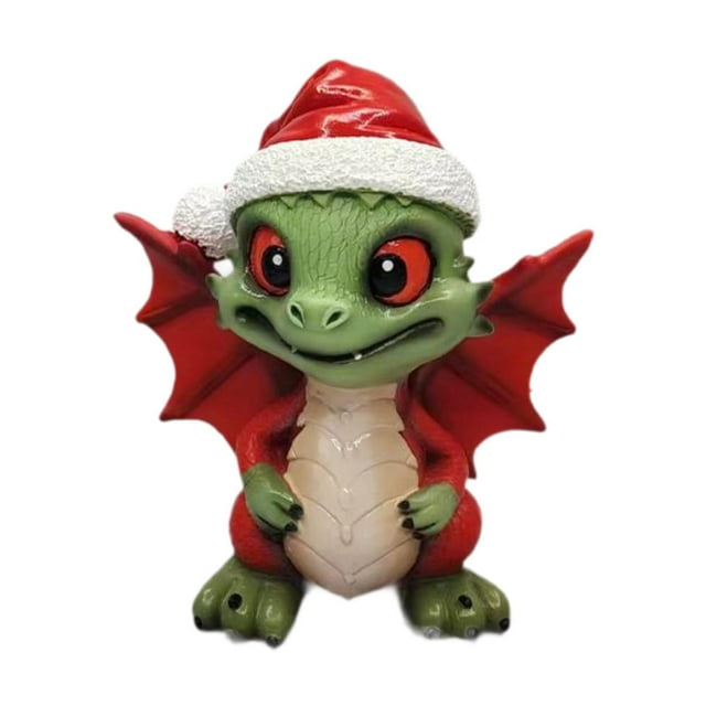 Minifiguras navideñas, manualidades, dragón navideño, decoración para el hogar, mesa, escritorio Estilo C