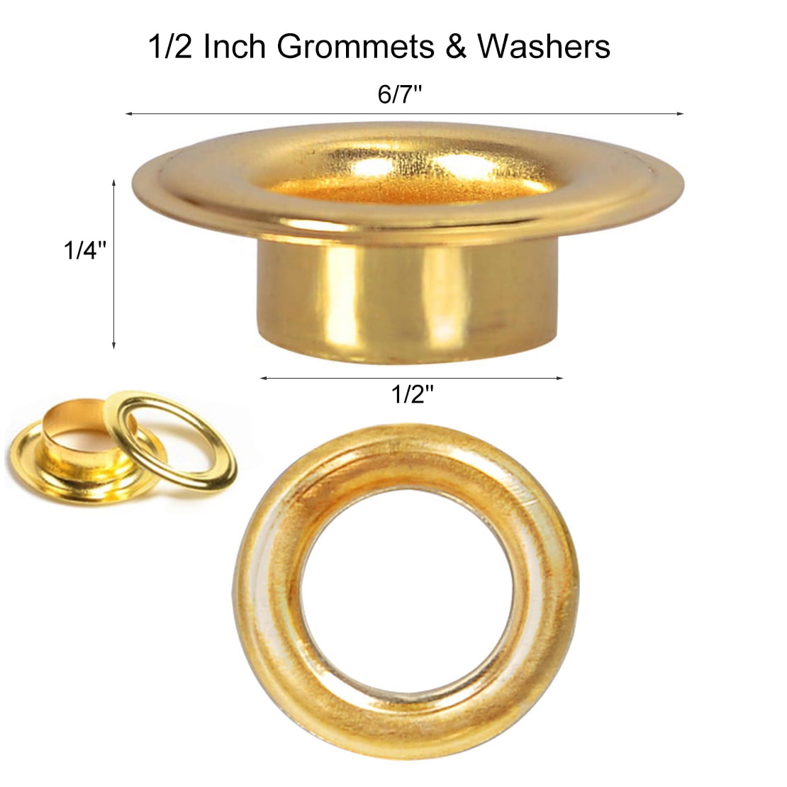 1/8” Brass Grommets For Doll Shoes Dresses Corsets 