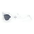 thumbnail image 3 of Trendy 90s Robotic Elaborate Mechanical Plastic Sport Sunglasses Clear - Black, 3 of 4