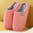 thumbnail image 1 of Zapatillas de casa de fondo suave y grueso para hombre y mujer, pantuflas de felpa para el hogar, zapatillas térmicas antideslizantes para interiores, Invierno, 1 of 4