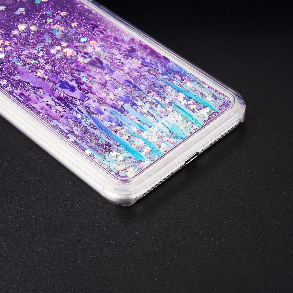 SUMACLIFE Sparkling Waterfall "Lavender Bliss" Protective Phone Case for Apple iPhone 7 Plus or iPhone 8 Plus (Exact Perfect Fit)