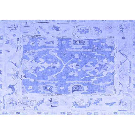 Ahgly Company Indoor Rectangle Oriental Blue Traditional Area Rugs, 2' x 5'