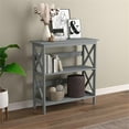 thumbnail image 2 of Safdie & Co. 32.50"H 3-Shelves Bookcase in Light Grey, 2 of 3