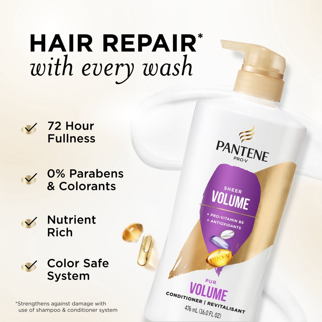 (2 pack) Pantene Pro-V Conditioner Sheer Volume, 16.0 fl oz