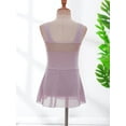 thumbnail image 5 of Doomiva Kids Girls Sleeveless Ballet Dance Dress Gymnastic Ballerina Outfits Lyrical Modern Dancewear Dusty Pink 2-3, 5 of 7