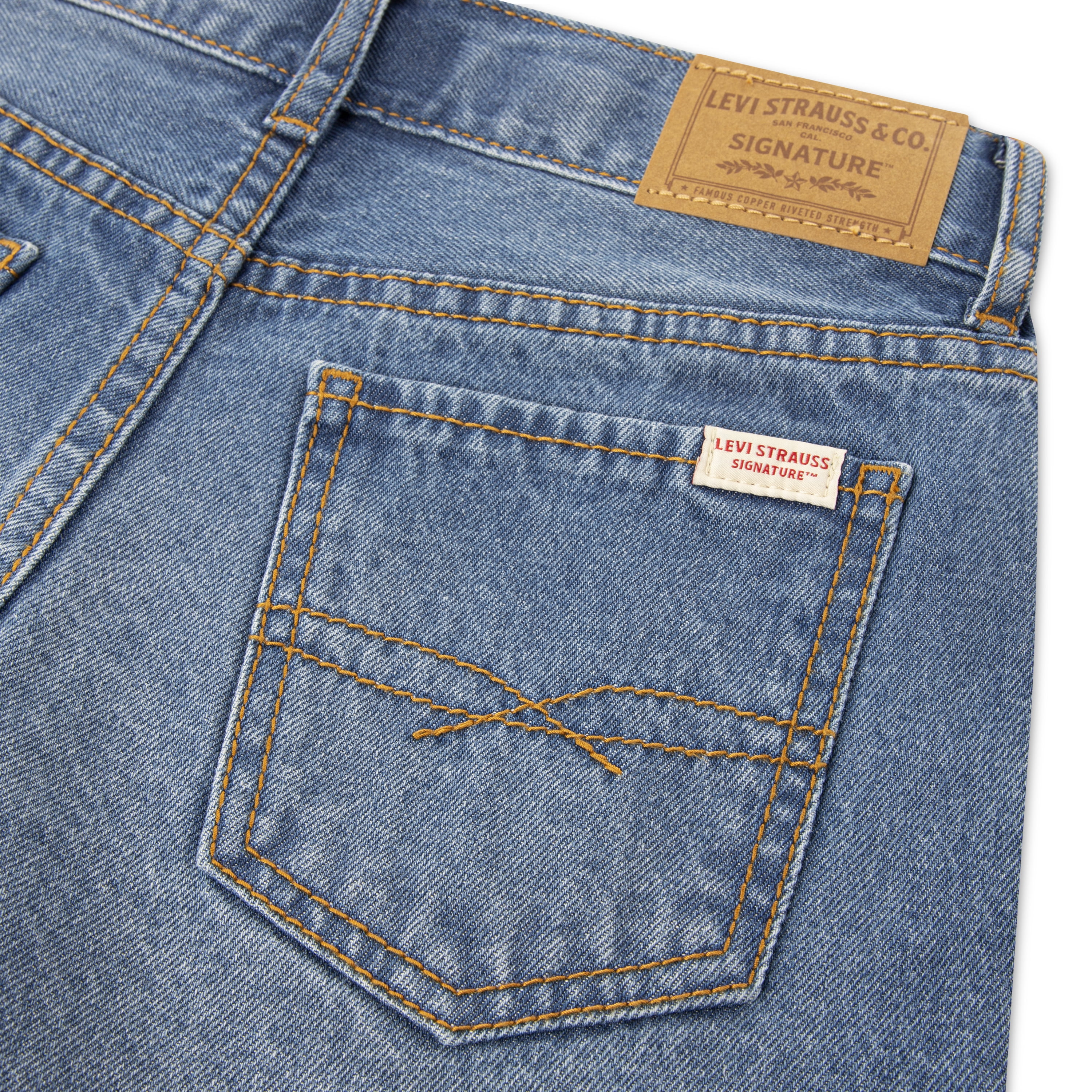 Levi Strauss Signature Girls Midi Denim Shorts, Sizes 5-18
