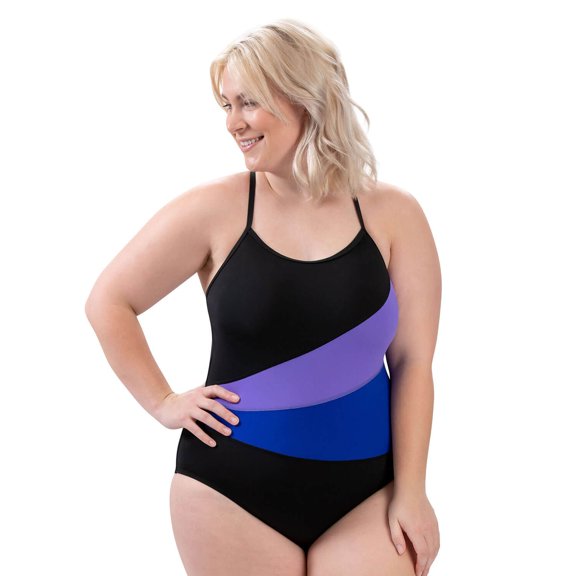 Dolfin Aquashape Women's Moderate Color Block One Piece Swimsuit