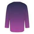 thumbnail image 4 of IYTR Men's Round Neck Casual Sweatshirt Gradiet Color Long Sleeve Pullover Sweatshirt Oversized Loose Sport Sweater Tops Purple XXXL, 4 of 5