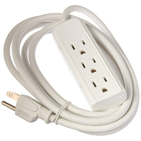 Arel Best Trade 3 Outlet Extension Cord, 8 Feet Cable with Ebook