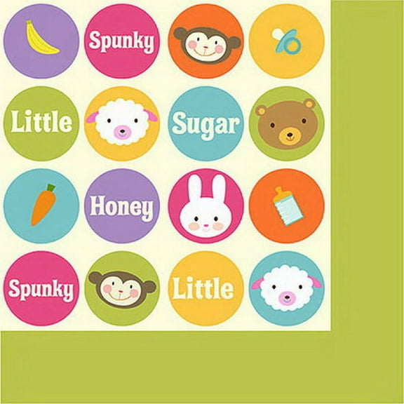 Baby Shower Baby Animal Dots Lunch Napkins (16ct)