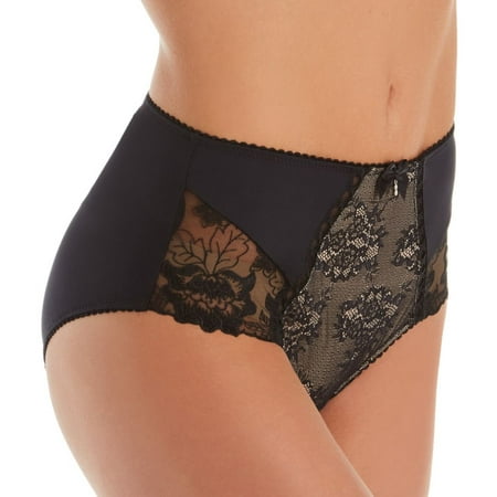 

Women s Pour Moi 3828 Sophia Lace Embroidered Deep Brief Panty (Black S)