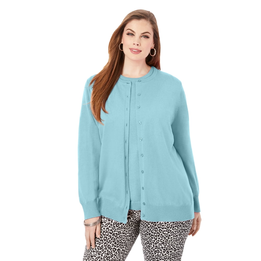 Jessica London Jessica London Women's Plus Size Fine Gauge Cardigan