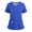 Blue, variant on Women's V-Neck Scrub Top with Side Buttons - Short Sleeve Side Slit Tee, Quick Access for Nurses & Medical Professionals | Scrub Tops Women, Scrub Tops Watermelon Red L
