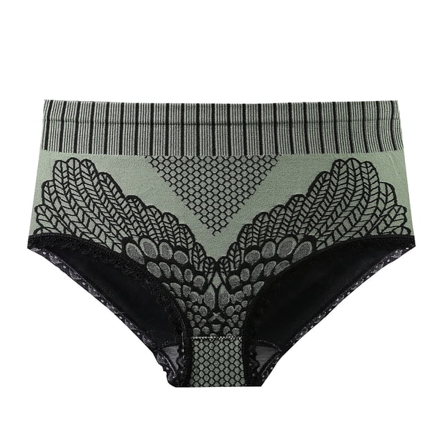 Ropa Interior Para Mujer Calzoncillos Sin Costuras Borde de Encaje de Color Pantalones Cortos de Cintura Alta Fajas Bragas Con Control de Barriga Odeerbi ODB140181