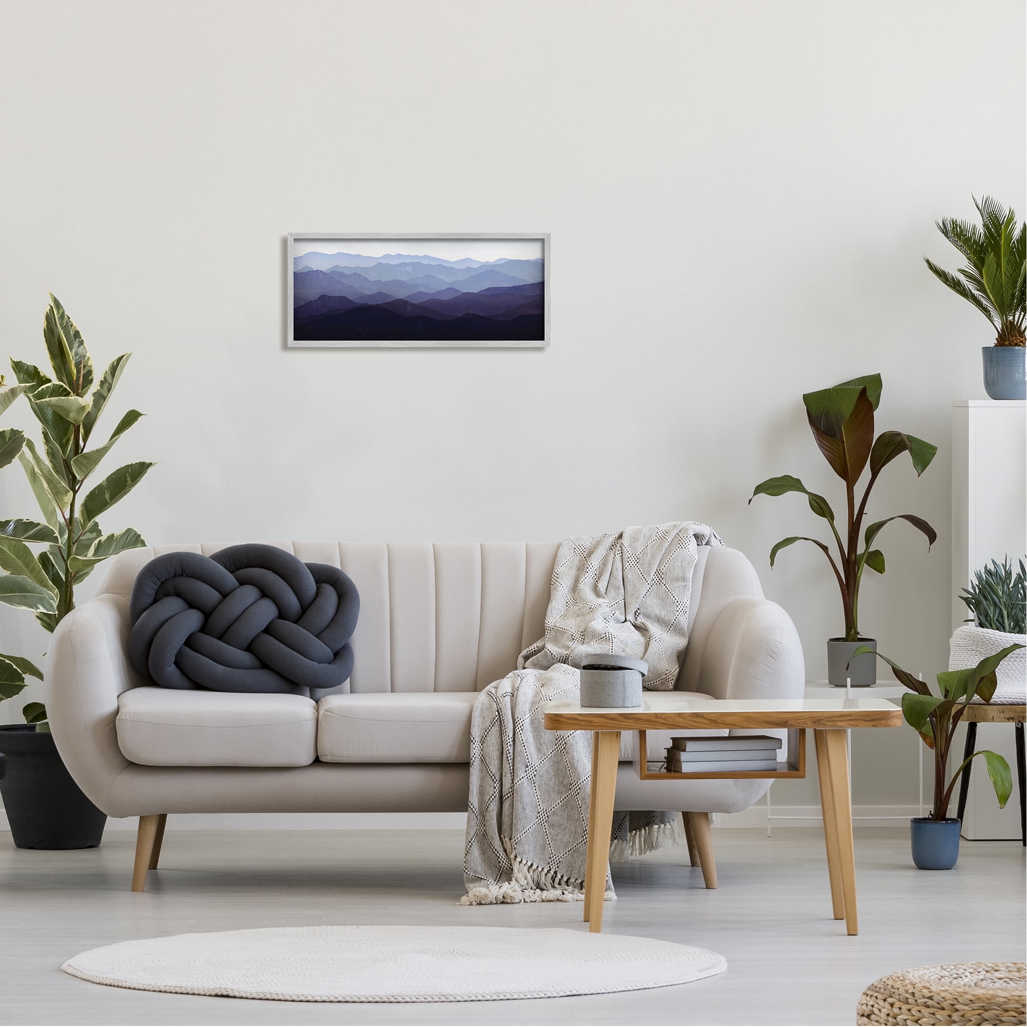Stupell Industries Panoramic Mountains Layered Peaks Photograph Gray Framed Art Print Wall Art, Design by Ryan Fowler
