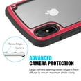 thumbnail image 6 of Zerodamge Dual Protective Hybrid Case With 2 Tone Frame And Tempered Glass Back Plate For Iphone Xs Max - Red, 6 of 8