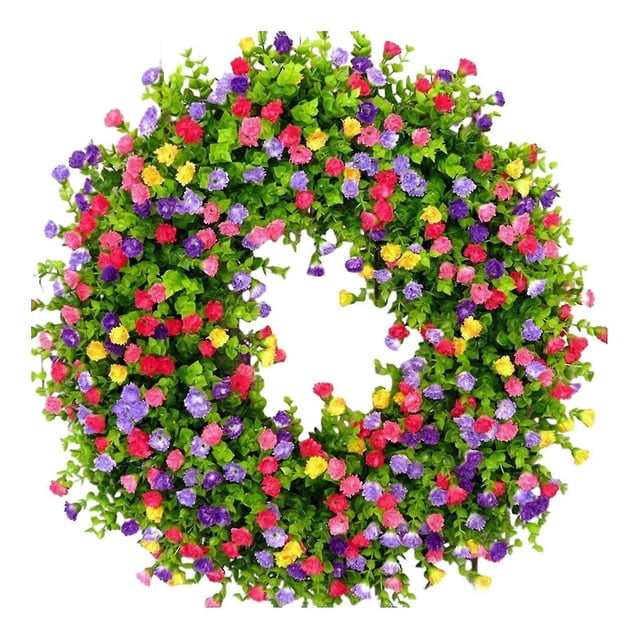 30cm Flower Garland Easy Care Photo Prop Full Bloom Door Hanging Wreath Pendant Courtyard Decor