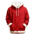 thumbnail image 3 of Letdown Womens Hoodies Long Sleeve Tops Sweatshirts Fall Fashion Cinch Waist Pullover Sweaters With Pocket Winter Clothes (Red, L), 3 of 5