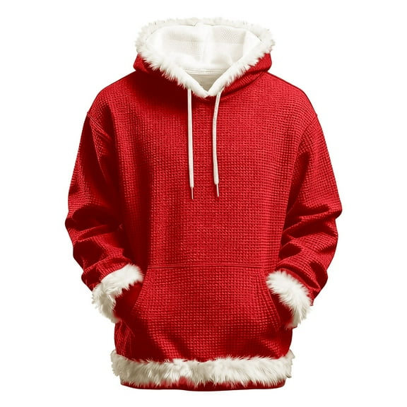 Gyexs Christmas Sweatshirts Women Santa Sweatshirt Men Hoodies Holiday Pullover Tops with Pockets Christmas Hoodies for Women #01 Red & Size XXXXL