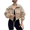 thumbnail image 1 of LOVZFMLL Vestes pour Femmes, Veste Longue Décontractée Polyvalente à Manches Longues avec Capuche, 1 of 4