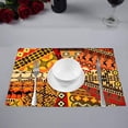 thumbnail image 2 of MKHERT Collage of Ethnic Motifs Abstract Background Placemats Table Mats for Dining Room Kitchen Table Decoration 12x18 inch,Set of 4, 2 of 4