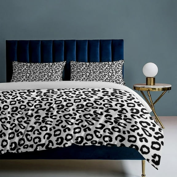 Leopard Spots 3-Piece Bedding Set, Luxuriously Soft Bedding with Matching Pillow Shams, Comforter Set Twin Size for Casual Home Decor